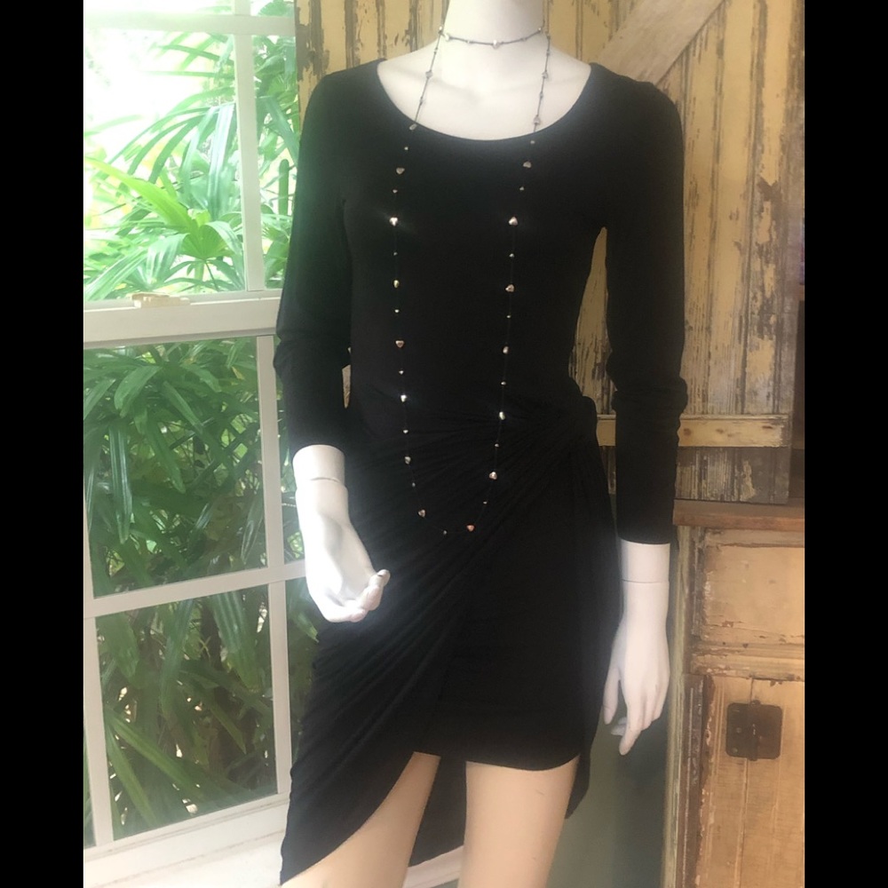 Asymmetrical Sexy little black dress LBD  sexy black dress size Medium